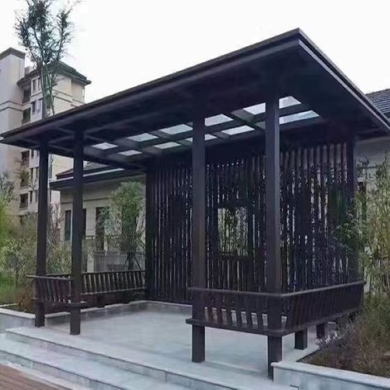 杭州小区铝合金休闲凉亭制作案例